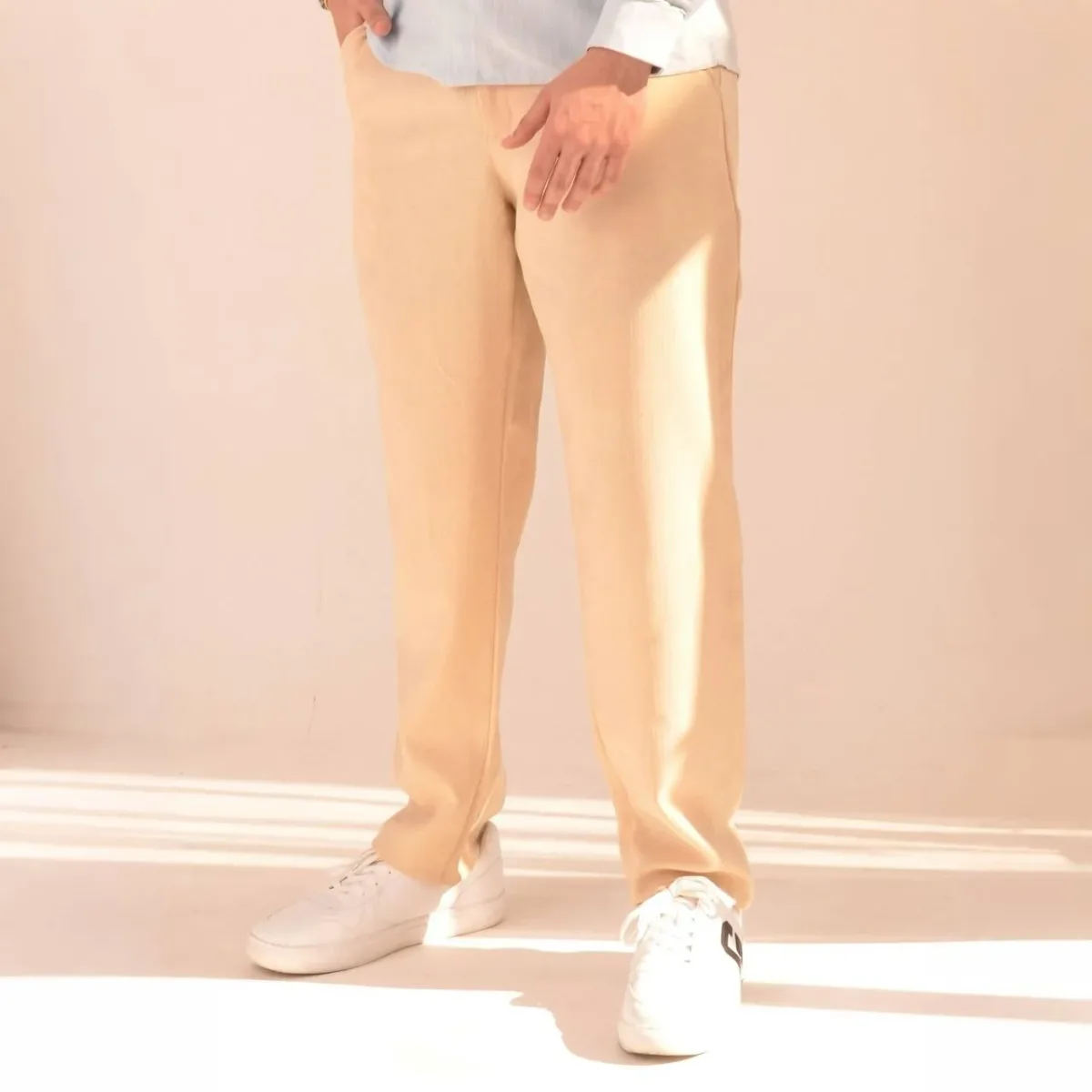 Pantalon Lino Egipcian Collection Beige Claro