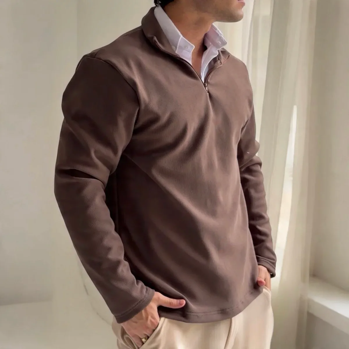 New Brown Quarter-Zip Collection